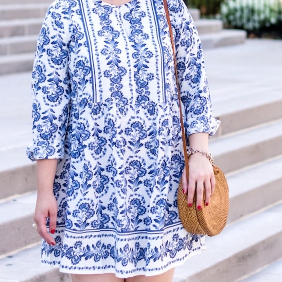 LOFT Dresses Loft Floral Flare Shirt Dress Poshmark